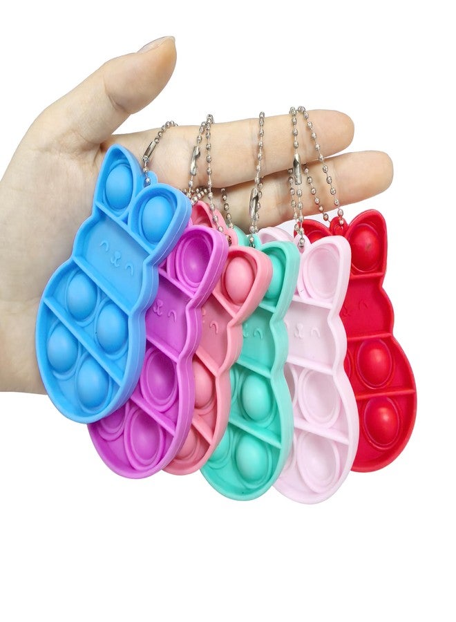 Cherislpy 24 PCS Prefilled Easter Eggs with Bunny Pop Bubble Fidget Keychains Toy Inside for Kids Boys Girls Easter Basket Stuffers Party Favors Easter Egg Hunt - Image 3